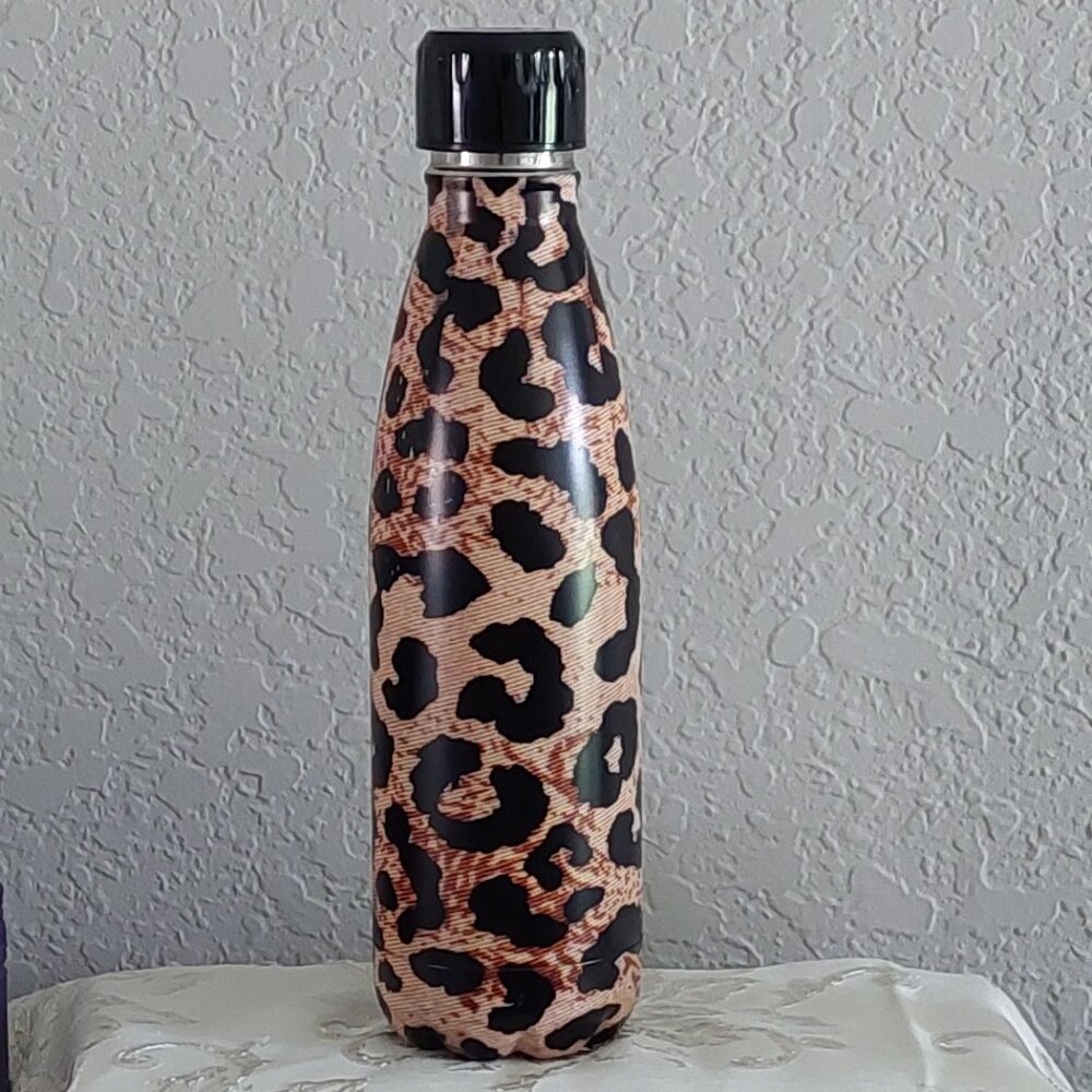 Manna Vogue Leopard 17oz Stainless Steel Water Bottle